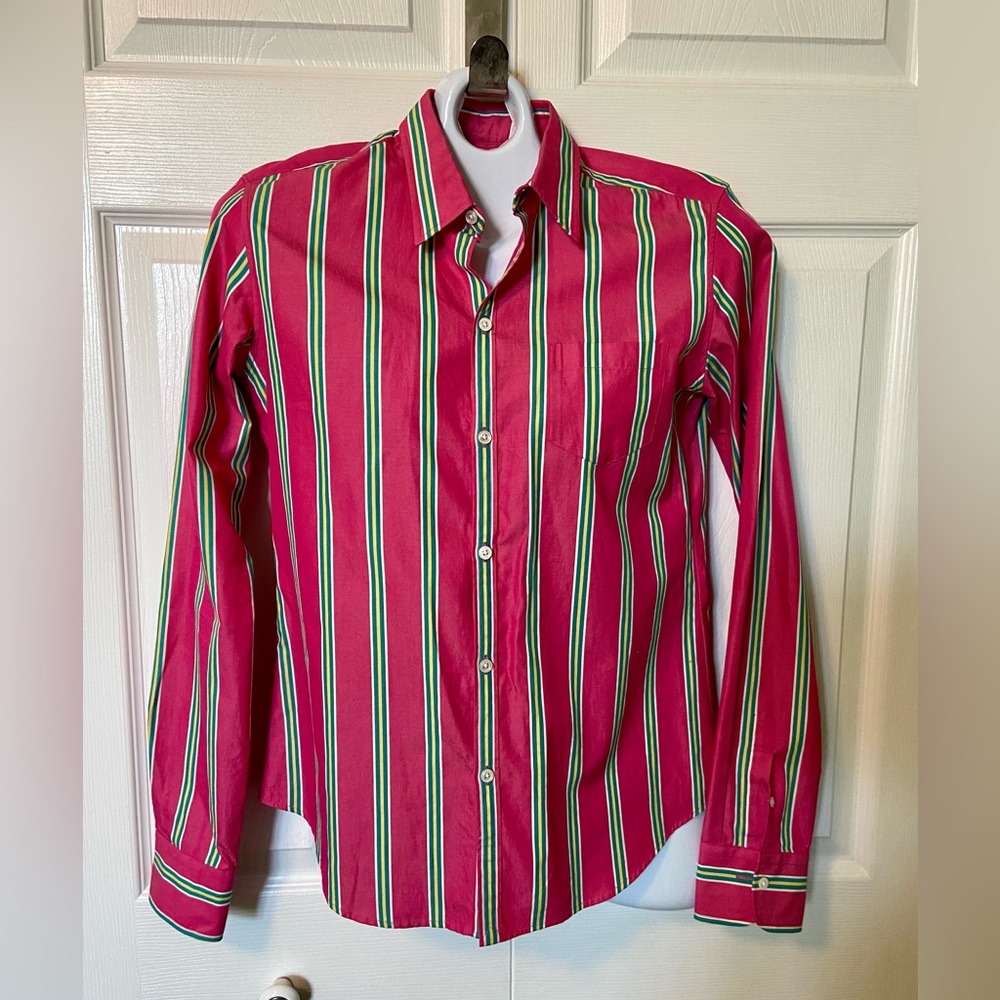 90s Ralph Lauren Black label size 4, vintage bottom down collared shirt,…
